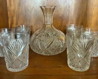 BE191German Lead Crystal Glasses  Decanter