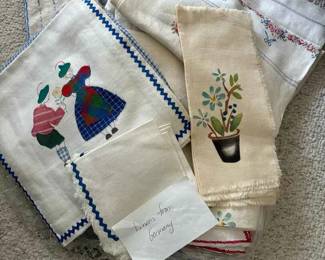 BE343Mystery Lot Vintage German Linens