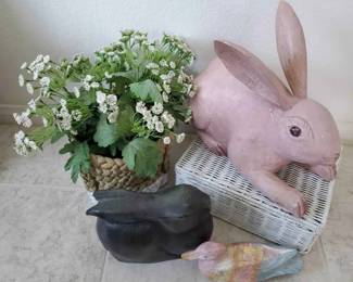BE256Rabbit Figurines And More 