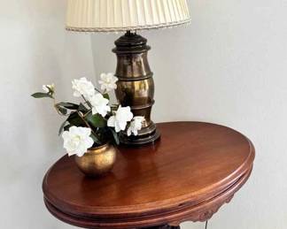 BE151Victorian Style Oval Parlor Table And More