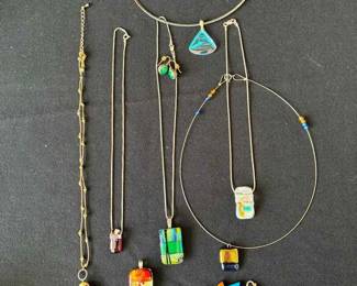 BE312Jewelry  Stone  Glass Pendants 