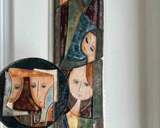 BE282Faces  Ceramic Wall Art