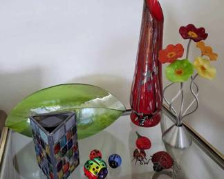 BE140AGlass Flower Bouquet And More 