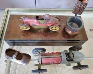 BE177Vintage Hubley Cast Iron Race Cars And More 