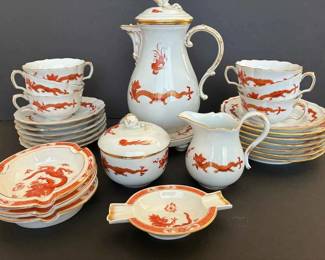 BE249VVintage Meissen Porcelain Coffee Set