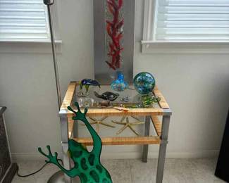 BE295Wall Art Table  Whimsical Glass Decor