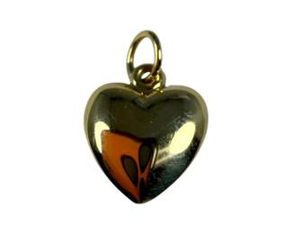 14kt Yellow Gold Puffed Heart Pendant