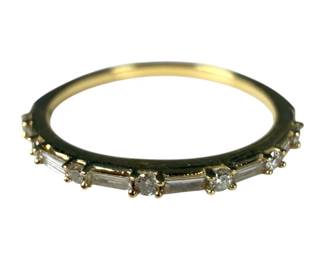 14kt Yellow Gold Baguette Diamond Ring