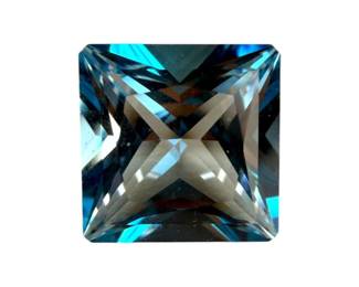 2pt75ct Genuine Swiss Blue Topaz Princess Loose Gemstone