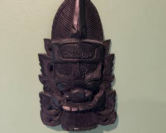 Wooden mask from Myanmar; $80
