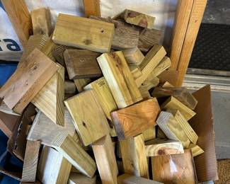 Box of wood scraps