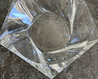 Crystal dish; engraved; $5