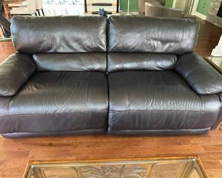 Leather electric two recliner sofa 84" long; $100