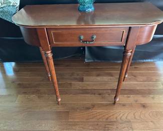Accent table 14.5" d x 35" w x 31" t; $65
