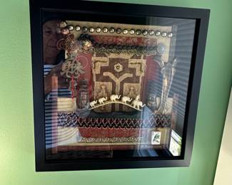 Signed original collage by Nelson 13" square; $40