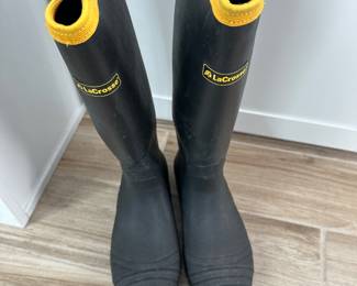 LaCrosse muck boots size 9; $10