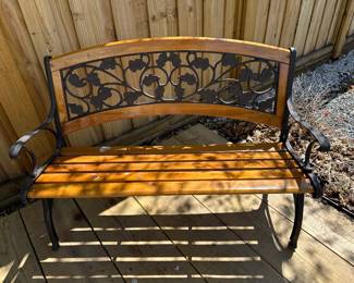 Wood and metal bench: $75