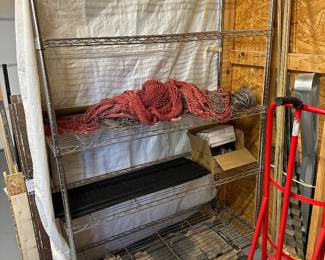 Metal shelving rack $40