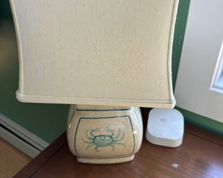 Crab table lamp; 16" t; $20