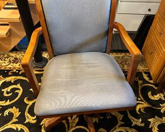 Wooden office desk chair; $75