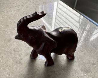 Wooden elephant from Bahamas 5" t; $7