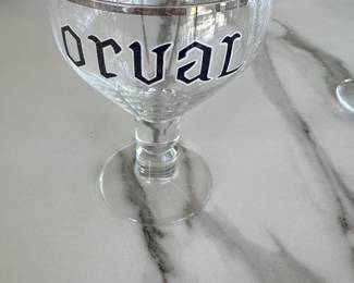 Orval beer glass; $9