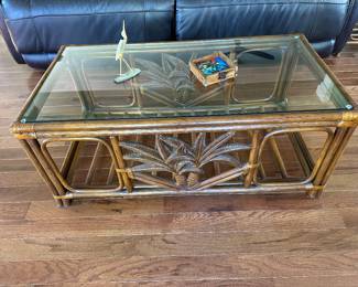 Tommy Bahama style coffee table 42" L x 22"w x 17" t; $75