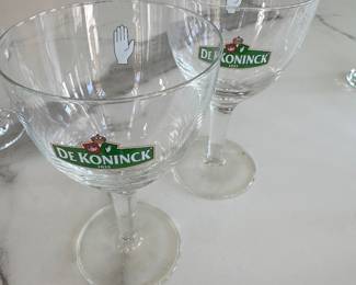 De Koninck beer glasses; set of 2; $20/pr.
