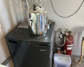 Kegerator and beer making supplies $100/all