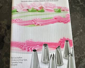 Cuisinart 13-piece cake decorating set; $3