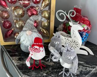 Christmas decor; $1 ea.