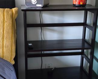 Dark brown bookshelf