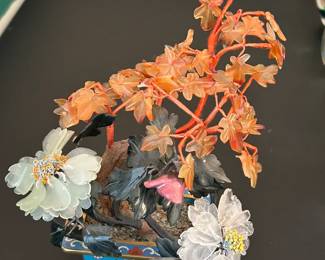 Chinese Bonsai Tree in Cloisonne Flower Pot