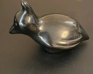 Blackware Ceramic Bird Figurine