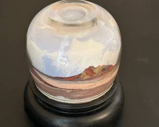 Vintage Handmade Glass Desert Paperweight