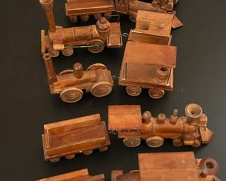 Vintage Solid Wood Handmade Trains
