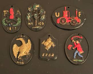 Vintage Cast Iron Fire Insurance Markers