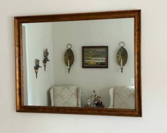 Gold Framed Large Wall Mirror