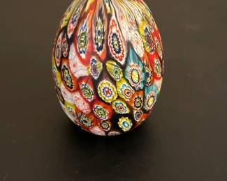 Murano Art Glass Egg Paperweight