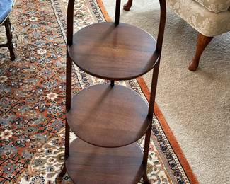 Vintage Mahogany 3 Tier Cake Stand