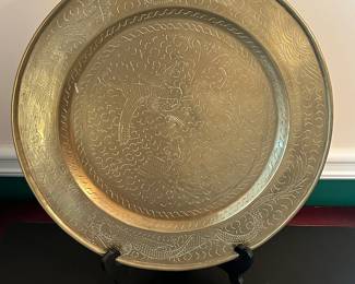 Vintage Engraved Brass Plate