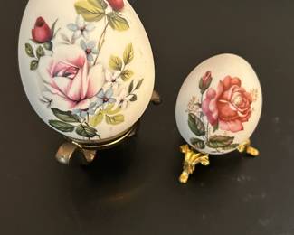 Vintage Hand Painted Porcelain Eggs