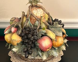 Italian Majolica Ceramic Centerpiece
