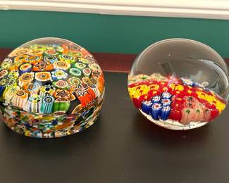 Stunning Art Glass Paperweight Collection