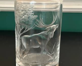 Bohemian Glass Stag Decanter