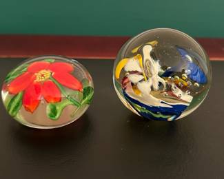 Stunning Art Glass Paperweight Collection