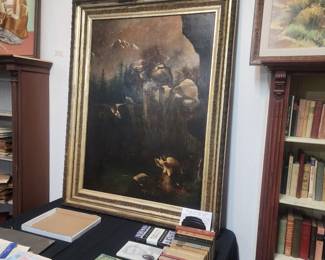 19 century Plantation Painting ca 1840 - 1860. Typically displayed in Southern plantation homes prior to the Civil War