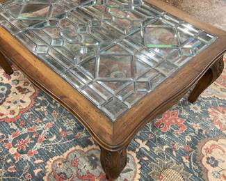 Leaded glass coffee table.
