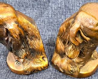 BRASS DOGS BOOKENDS