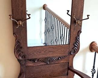SOLID OAK HALL TREE